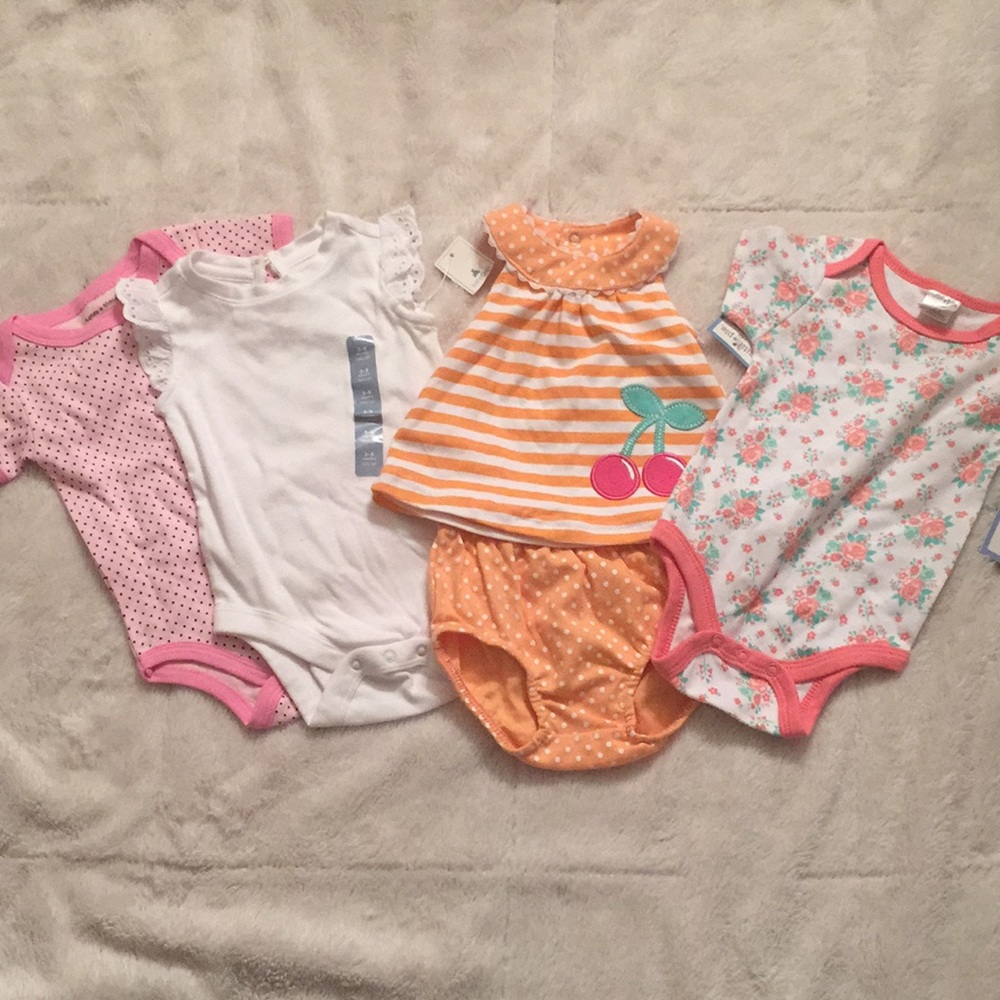 Baby girl NWT bundle-floral, frills, polka dots 🍒